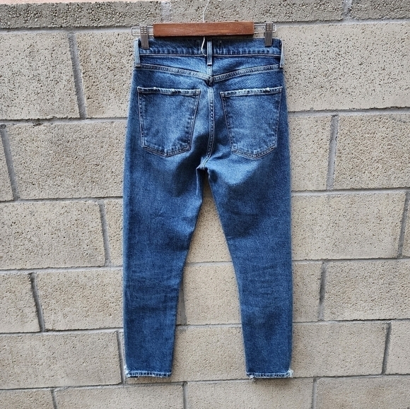 Agolde Toni Straight Ankle Blue Wash Women's Size 25 - Picture 5 of 10